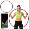 Hula hoop obruč nastavitelná 67-88 cm ACTIGET ACT0132 růžovo-šedá