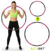 Hula hoop obruč nastavitelná 67-88 cm ACTIGET ACT0132 růžovo-šedá