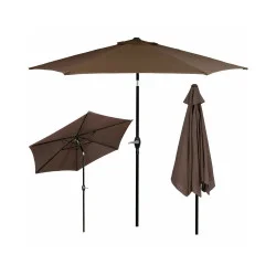 Zahradní slunečník 250 cm, hnědý SPRINGOS SUNNY GU0023
