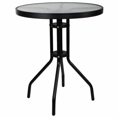 Zahradní stolek 60 cm SPRINGOS BISTRO černý