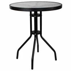 Zahradní stolek 60 cm SPRINGOS BISTRO černý