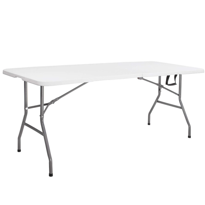 Skládací cateringový stůl 180x74 cm SPRINGOS RAUT GF0108 bílý