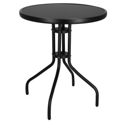 Zahradní stolek 60 cm SPRINGOS BISTRO BLACK černý