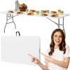 Cateringový stůl skládací 240x75 cm SPRINGOS RAUT GF0050 bílý