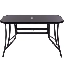 Zahradní stůl 120x70 SPRINGOS TOSCANA GF0077 černý
