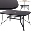 Zahradní stůl 120x70 SPRINGOS TOSCANA GF0077 černý