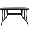 Zahradní stůl 120x70 SPRINGOS TOSCANA GF0077 černý