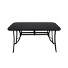 Zahradní stůl 150x90 cm SPRINGOS TOSCANA BLACK černý