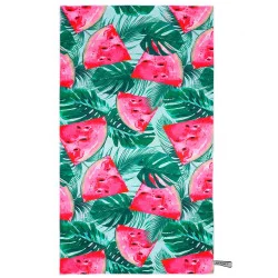 Rychleschnoucí ručník 100x180 cm ACTIGET ACT0196 zeleno-růžový