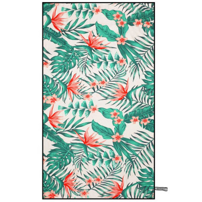 Rychleschnoucí ručník 100x180 cm ACTIGET ACT0197 bílo-zelený