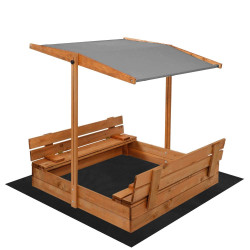 Dětské pískoviště se stříškou 120x120 cm SPRINGOS + podložka