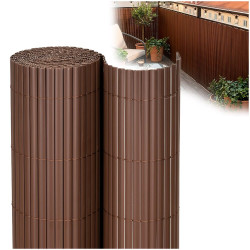 PVC zástěna 1,4x5 m na balkon plot SPRINGOS GA0246 hnědá