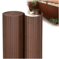 PVC zástěna 1,4x5 m na balkon plot SPRINGOS GA0246 hnědá