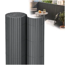 PVC zástěna 1x5 m na balkon plot SPRINGOS GA0238 šedá