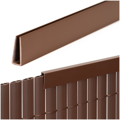 Ukončovací profil pro PVC zástěny 1m SPRINGOS GA0251 hnědý