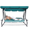 Zahradní houpačka SPRINGOS MALIBU 3-4-místná, zeleno-bílá