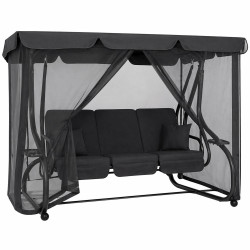 Zahradní houpačka SPRINGOS BOHEMA 3-místná, tmavě šedá