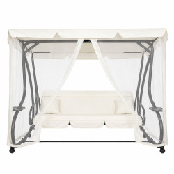 Zahradní houpačka SPRINGOS BOHEMA 4-místná, krémová