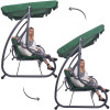 Zahradní houpačka 3-4-místná, zelená SPRINGOS VENEZIA