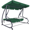 Zahradní houpačka 3-4-místná, zelená SPRINGOS VENEZIA