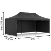 Párty stan 3x6 m SPRINGOS GP0008 černý