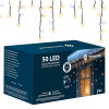 LED krápníky 2,5m, 50LED PRO, IP65, teplá bílá + záblesky