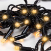 LED krápníky 2,5m, 50LED PRO, IP65, teplá bílá + záblesky