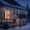 LED krápníky 2,5m, 50LED PRO, IP65, studená bílá + záblesky