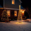 LED světelná dekorace - Vánoční stromeček, 840 LED, teplá bílá + záblesky