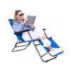 Zahradní polohovací křeslo SPRINGOS RELAX světle modré