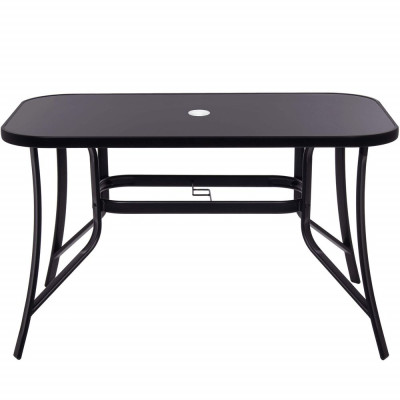 Zahradní stůl 120x70 SPRINGOS TOSCANA GF0077 černý