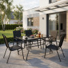 Zahradní stůl 140x80 cm SPRINGOS TOSCANA GF0081 černý