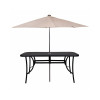 Zahradní stůl 150x90 cm SPRINGOS TOSCANA BLACK černý
