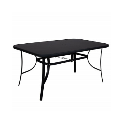 Zahradní stůl 150x90 cm SPRINGOS TOSCANA BLACK černý