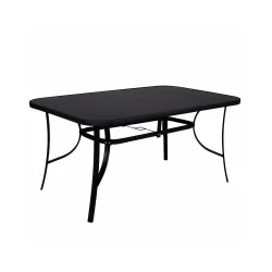 Zahradní stůl 150x90 cm SPRINGOS TOSCANA BLACK černý