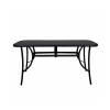 Zahradní stůl 150x90 cm SPRINGOS TOSCANA BLACK černý