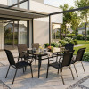 Zahradní stůl 150x90 cm SPRINGOS TOSCANA BLACK černý