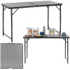 Kempingový stolek 120x60x70,5cm SPRINGOS CS0183 šedý