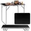 Kempingový stolek 80x60x70cm SPRINGOS CS0184 černý