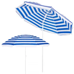 Zahradní slunečník 160 cm SPRINGOS VIVA BU0008 modro-bílý