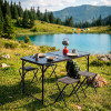 Turistická sada kempingový stolek + židle SPRINGOS CS0182 černo-šedá