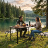 Turistická sada kempingový stolek + židle SPRINGOS CS0180 černo-hnědá