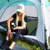 Turistický stan pro 3 osoby SPRINGOS ELYSE šedo-modrý