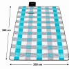 Pikniková deka 300x200 cm SPRINGOS PM022 modro-šedá