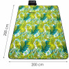 Pikniková deka 200x200 cm SPRINGOS PM041 zelená s listy