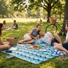Pikniková deka 220x180 cm SPRINGOS PM007 tyrkysová