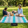 Pikniková deka 240x200 cm SPRINGOS PM014 modro-šedá