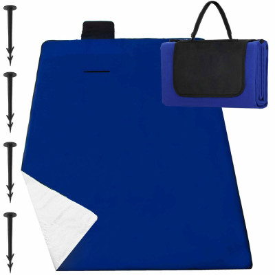 Pikniková deka 150x135 cm SPRINGOS PM045 modrá