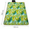Pikniková deka 200x150 cm SPRINGOS PM040 zelená s listy