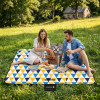 Pikniková deka 200x200 SPRINGOS PM001 žluto-modrá